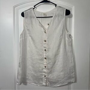 Lintico Linen Tank Top Women’s Size Large White